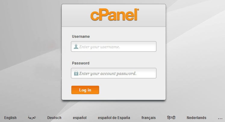 ورود به cPanel