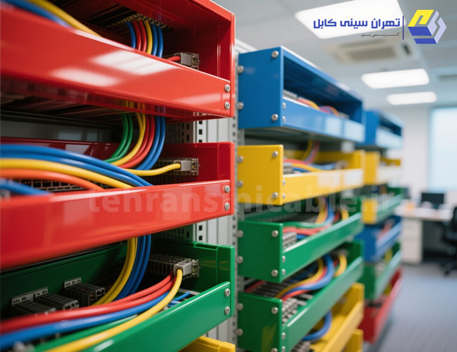 انواع سینی کابل برق گالوانیزه رنگی